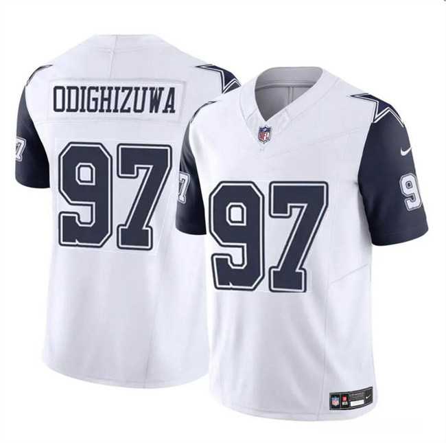 Men & Women & Youth Dallas Cowboys #97 Osa Odighizuwa White F.U.S.E Vapor Untouchable Limited Stitched Jersey